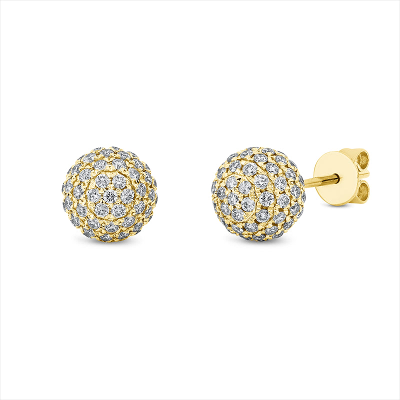Ohrstecker    aus 750/-18 Karat Gelbgold mit 128 Diamanten 0