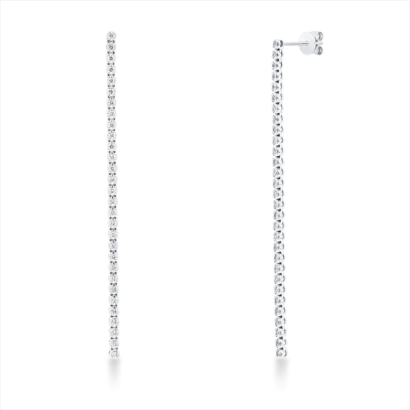 Ohrschmuck    aus 750/-18 Karat Weißgold mit 60 Diamanten 0
