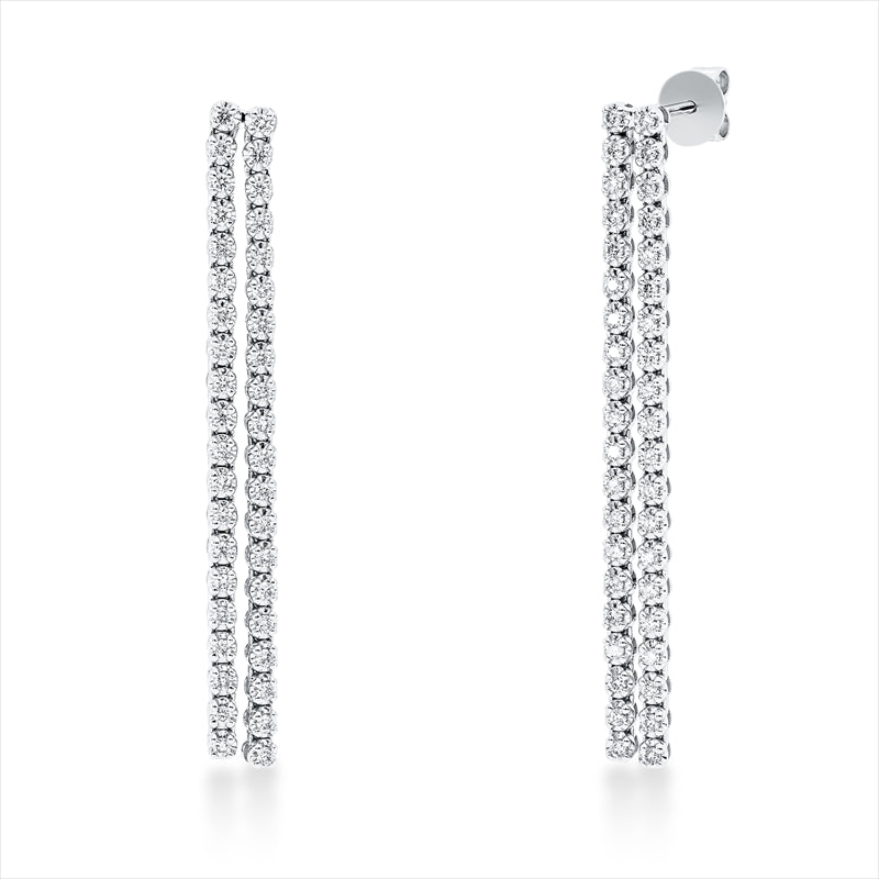 Ohrschmuck    aus 750/-18 Karat Weißgold mit 80 Diamanten 0