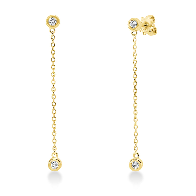 Ohrschmuck    aus 750/-18 Karat Gelbgold mit 18 Diamanten 0