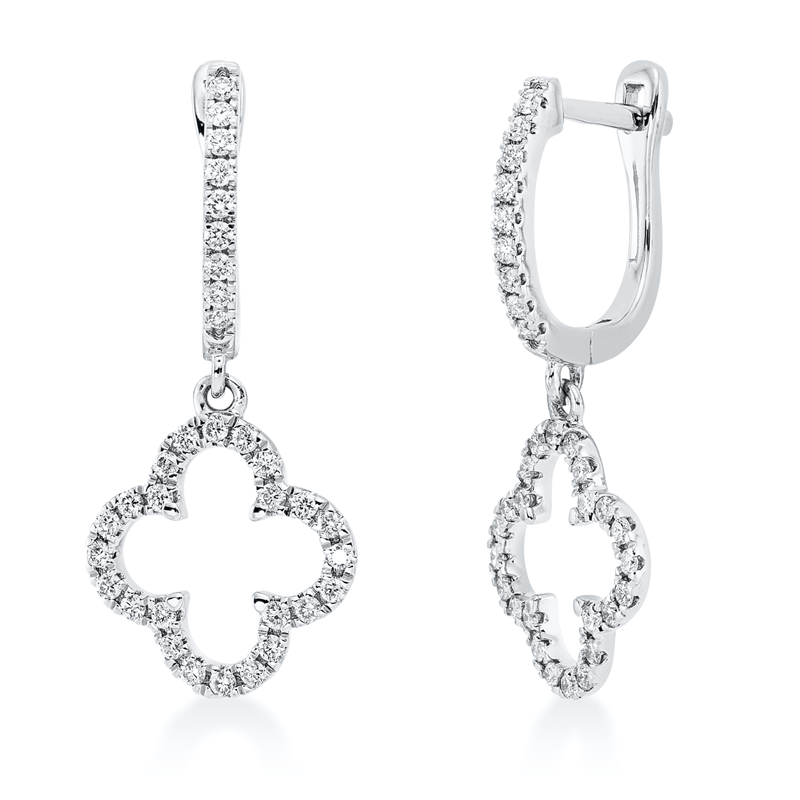 Creolen    aus 750/-18 Karat Weißgold mit 66 Diamanten 0