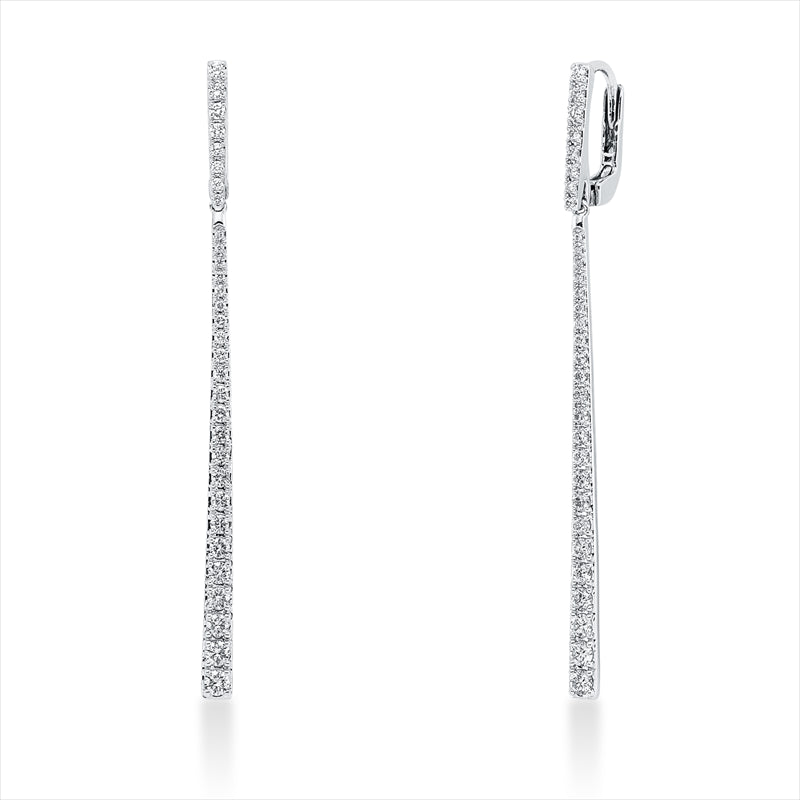 Ohrschmuck    aus 750/-18 Karat Weißgold mit 62 Diamanten 1