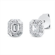Ohrstecker    aus 750/-18 Karat Weißgold mit 22 Diamanten 0