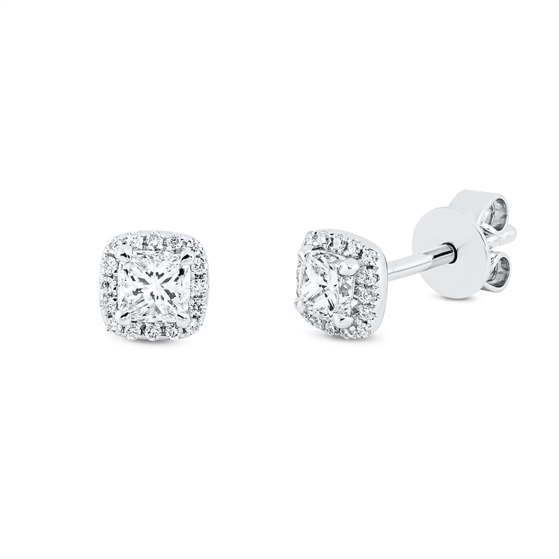 Ohrstecker    aus 750/-18 Karat Weißgold mit 34 Diamanten 0