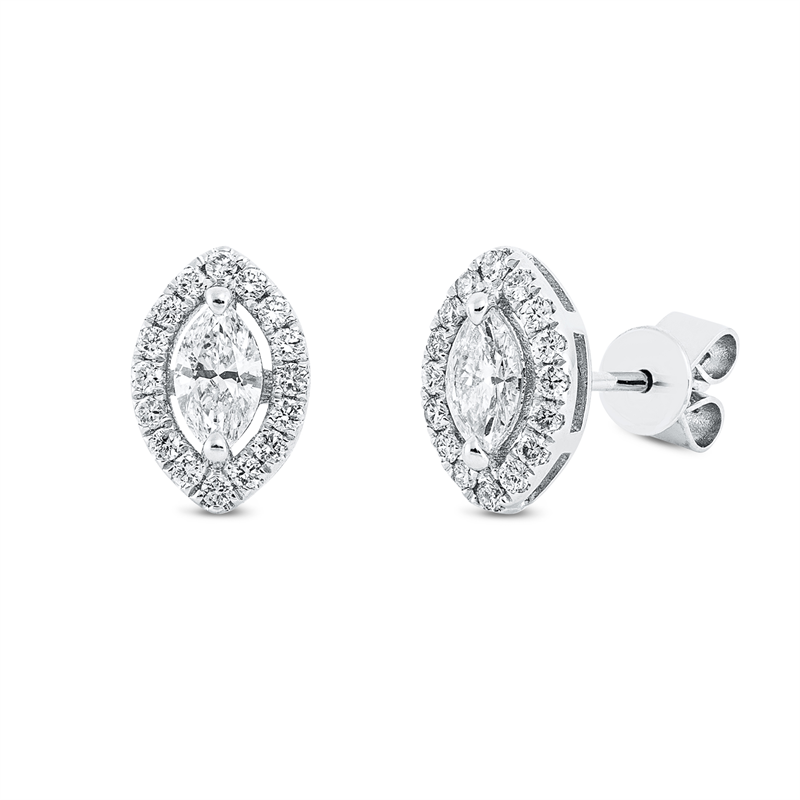 Ohrstecker    aus 750/-18 Karat Weißgold mit 34 Diamanten 0