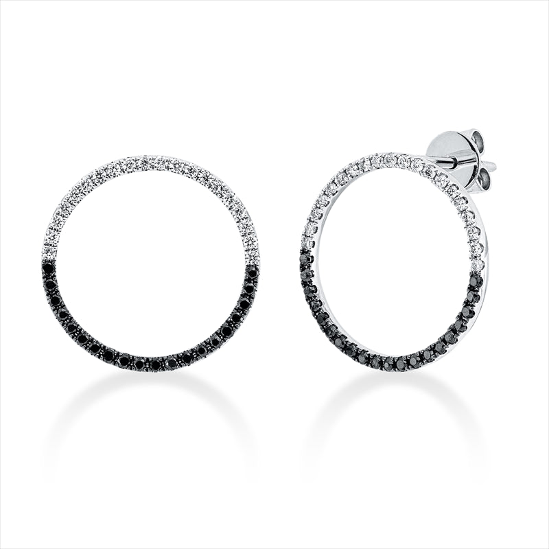 Ohrstecker    aus 750/-18 Karat Weißgold mit 80 Diamanten 0