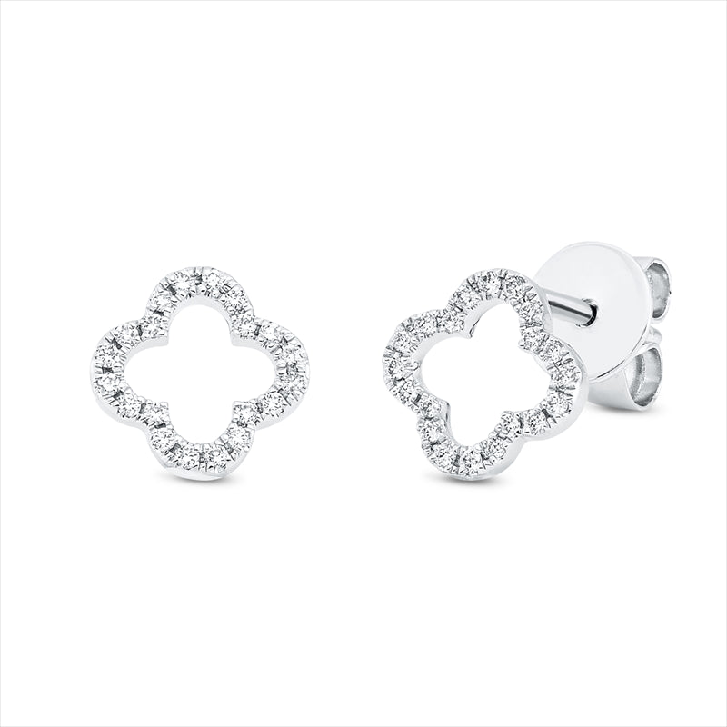 Ohrstecker    aus 750/-18 Karat Weißgold mit 40 Diamanten 0
