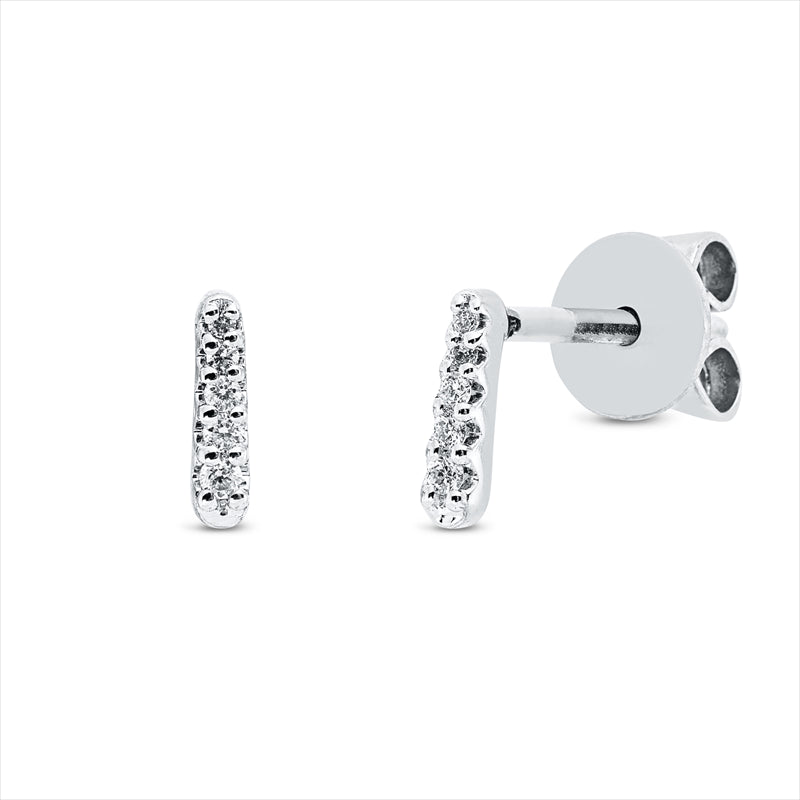 Ohrstecker    aus 750/-18 Karat Weißgold mit 10 Diamanten 0