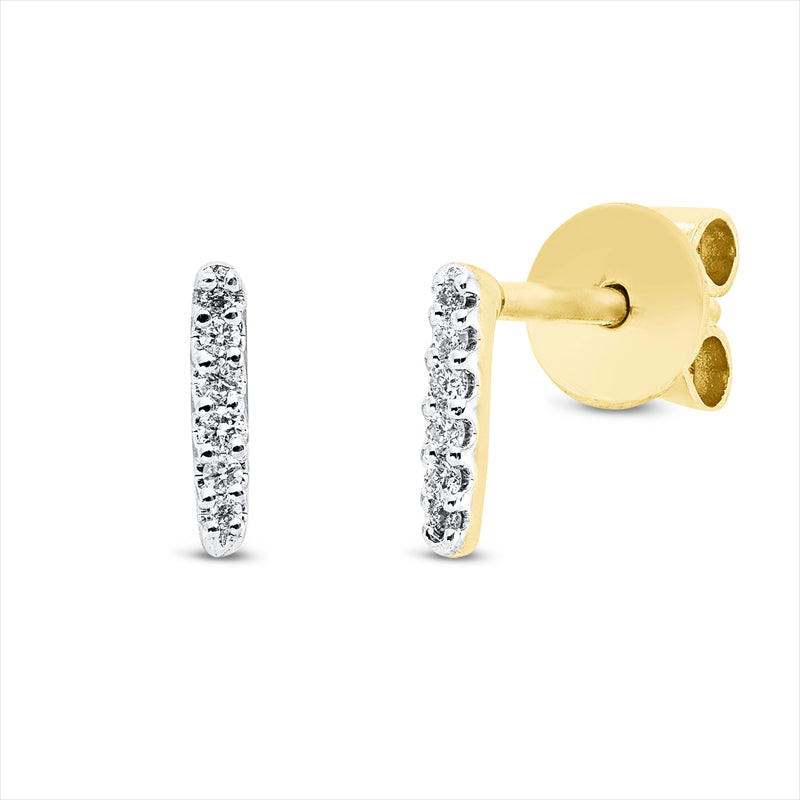 Ohrstecker    aus 750/-18 Karat Gelbgold mit 12 Diamanten 0