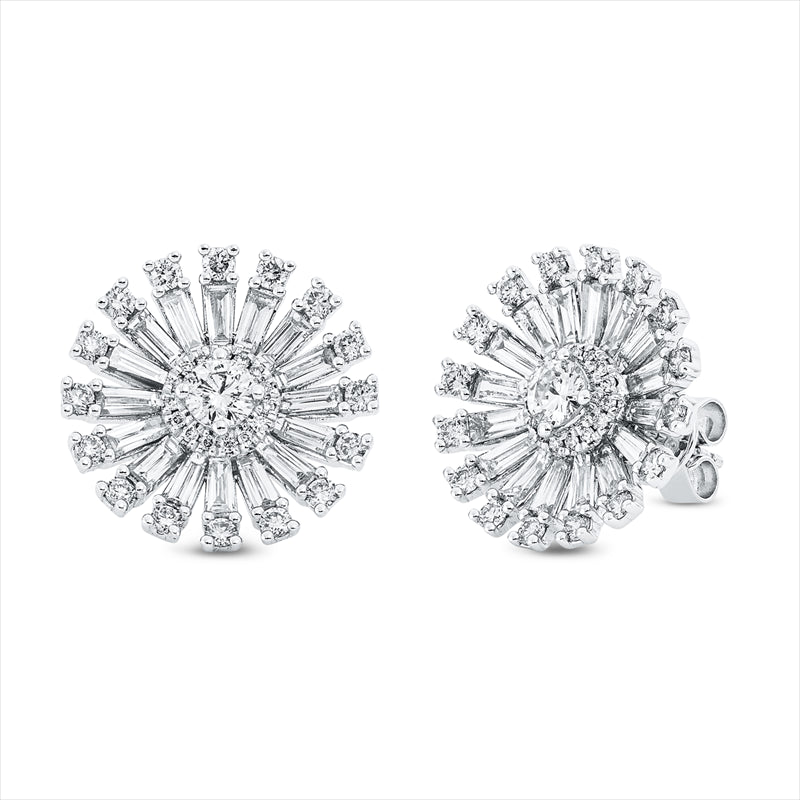 Ohrstecker    aus 750/-18 Karat Weißgold mit 96 Diamanten 2