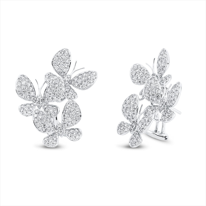 Ohrstecker    aus 750/-18 Karat Weißgold mit 318 Diamanten 2