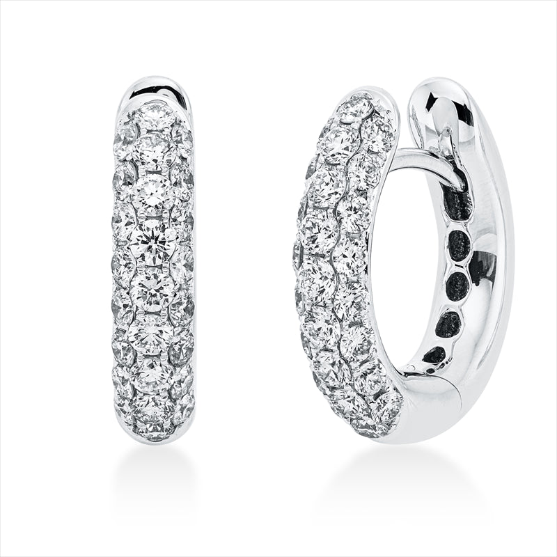 Creolen    aus 750/-18 Karat Weißgold mit 50 Diamanten 1