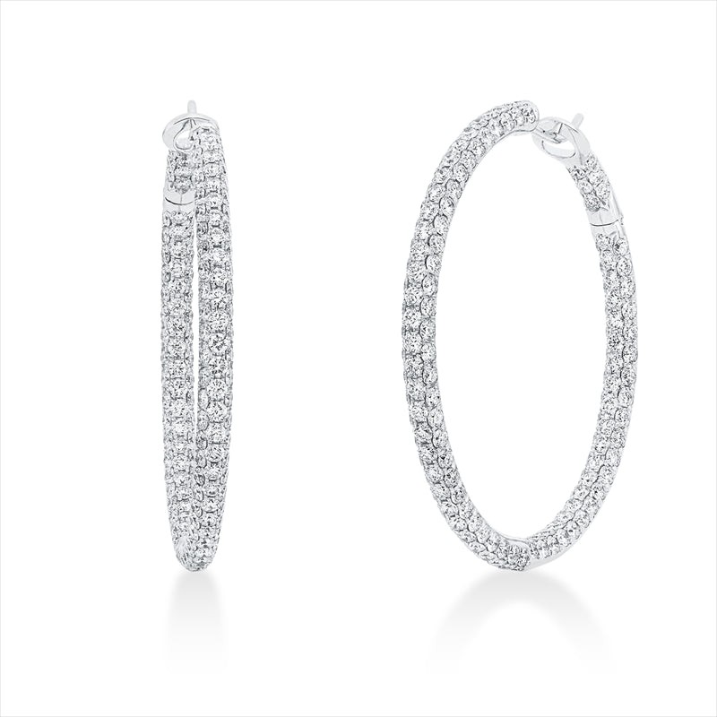 Creolen    aus 750/-18 Karat Weißgold mit 326 Diamanten 5