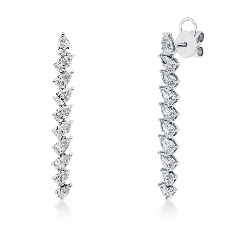 Ohrschmuck    aus 750/-18 Karat Weißgold mit 20 Diamanten 3