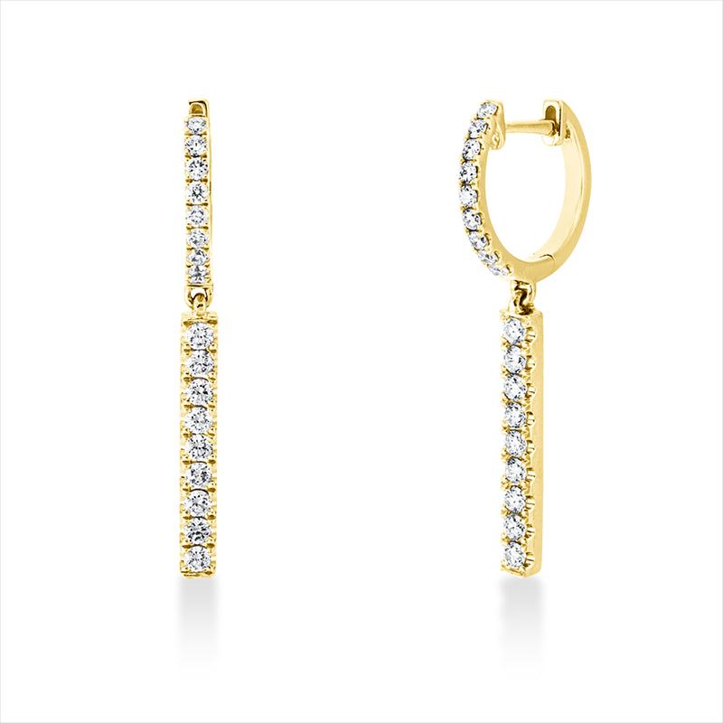 Creolen    aus 750/-18 Karat Gelbgold mit 36 Diamanten 0