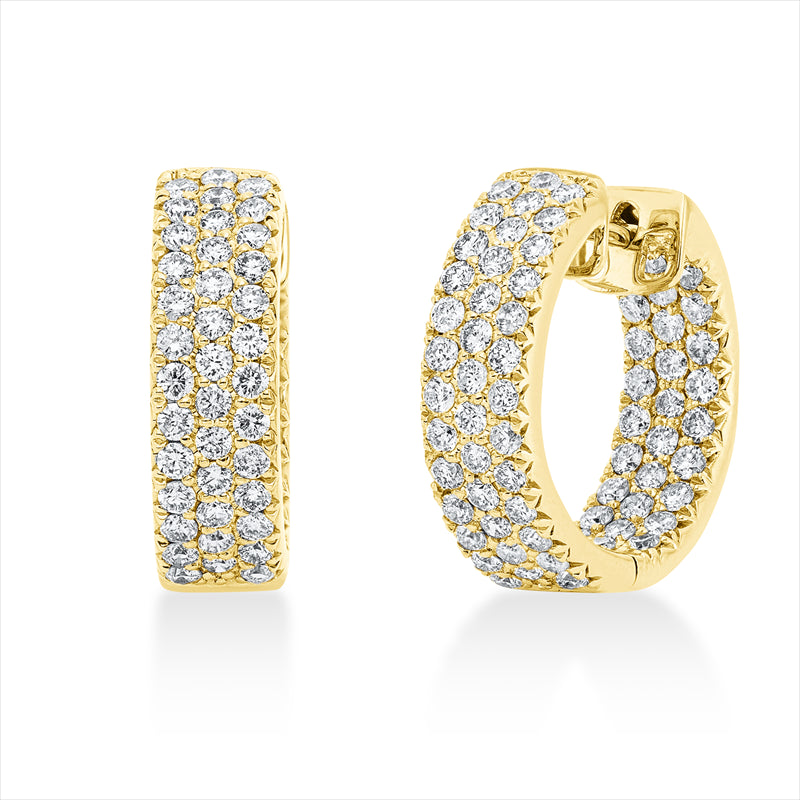 Creolen    aus 585/-14 Karat Gelbgold mit 134 Diamanten 2