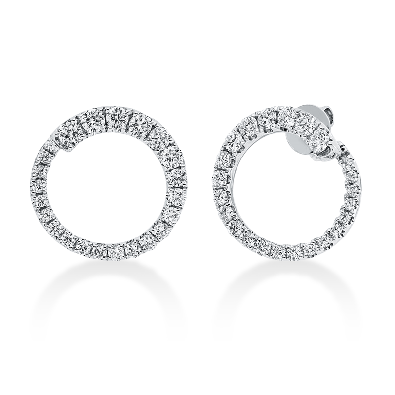 Ohrstecker    aus 750/-18 Karat Weißgold mit 46 Diamanten 1