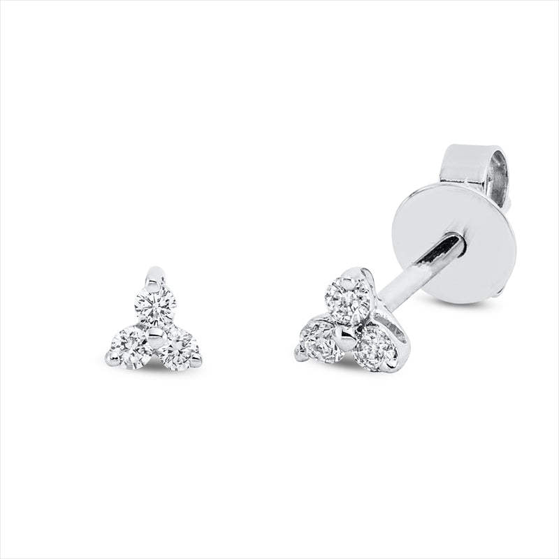 Ohrstecker    aus 750/-18 Karat Weißgold mit 6 Diamanten 0