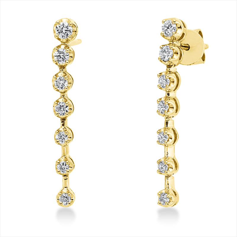 Ohrschmuck    aus 750/-18 Karat Gelbgold mit 14 Diamanten 0