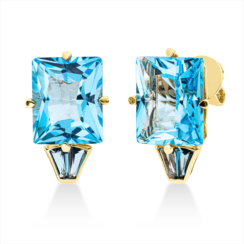 Ohrstecker mit Topas  aus 750/-18 Karat Gelbgold  