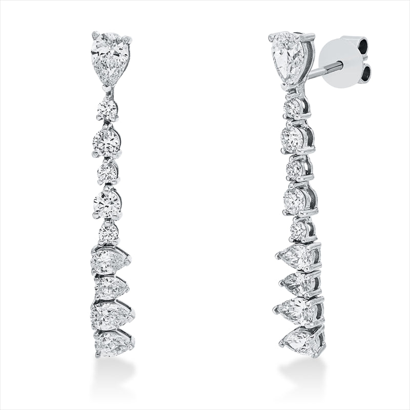 Ohrschmuck    aus 750/-18 Karat Weißgold mit 20 Diamanten 1