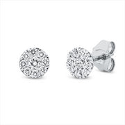 Ohrstecker    aus 750/-18 Karat Weißgold mit 18 Diamanten 0