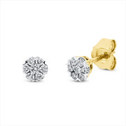Ohrstecker    aus 750/-18 Karat Gelbgold mit 14 Diamanten 0
