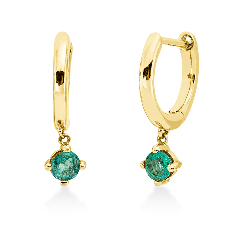 Ohrschmuck mit Smaragd  aus 750/-18 Karat Gelbgold MPM_SKIP_FIELD 