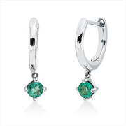 Ohrschmuck mit Smaragd  aus 750/-18 Karat Weißgold MPM_SKIP_FIELD 