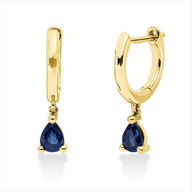 Ohrschmuck mit Saphir  aus 750/-18 Karat Gelbgold MPM_SKIP_FIELD 
