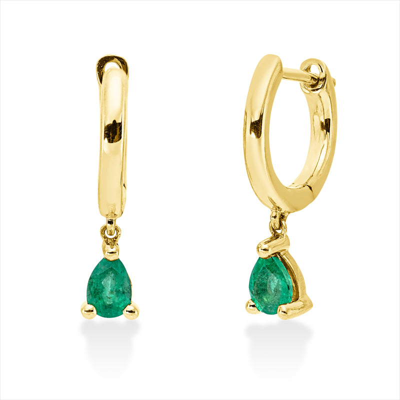 Ohrschmuck mit Smaragd  aus 750/-18 Karat Gelbgold MPM_SKIP_FIELD 