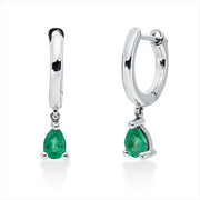 Ohrschmuck mit Smaragd  aus 750/-18 Karat Weißgold MPM_SKIP_FIELD 