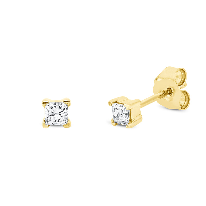 Ohrstecker    aus 750/-18 Karat Gelbgold mit 2 Diamanten 0