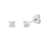 Ohrstecker    aus 750/-18 Karat Weißgold mit 2 Diamanten 0