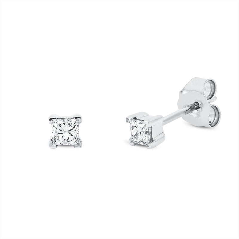 Ohrstecker    aus 750/-18 Karat Weißgold mit 2 Diamanten 0