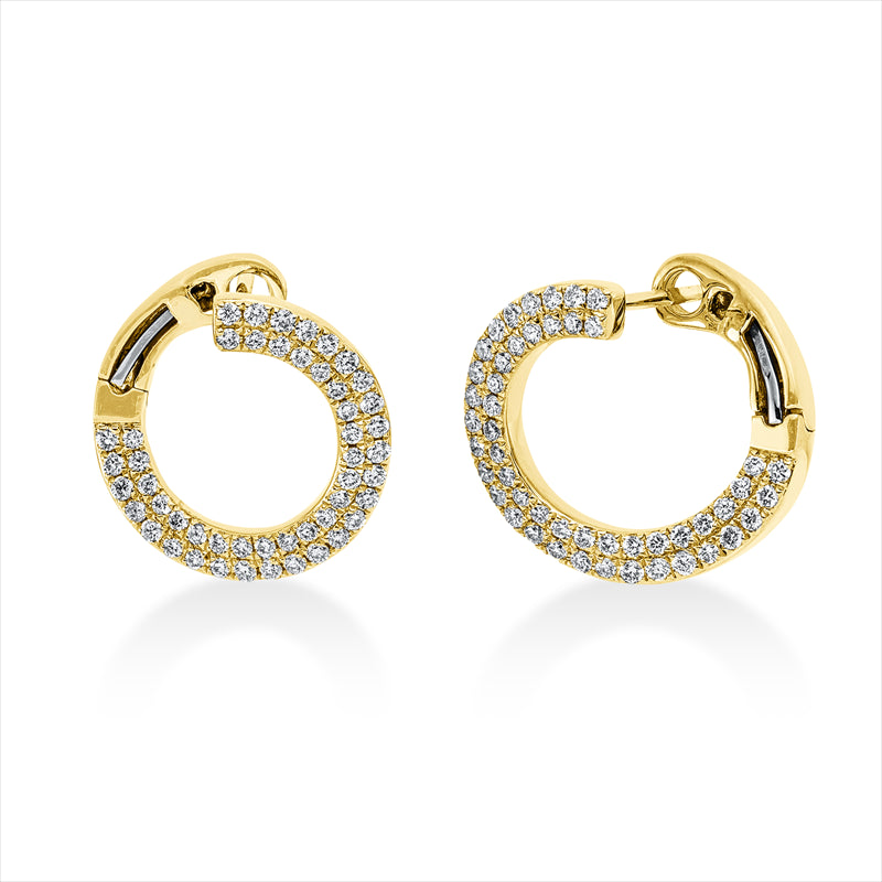 Ohrschmuck    aus 750/-18 Karat Gelbgold mit 98 Diamanten 0