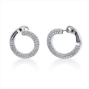 Ohrschmuck    aus 750/-18 Karat Weißgold mit 98 Diamanten 0