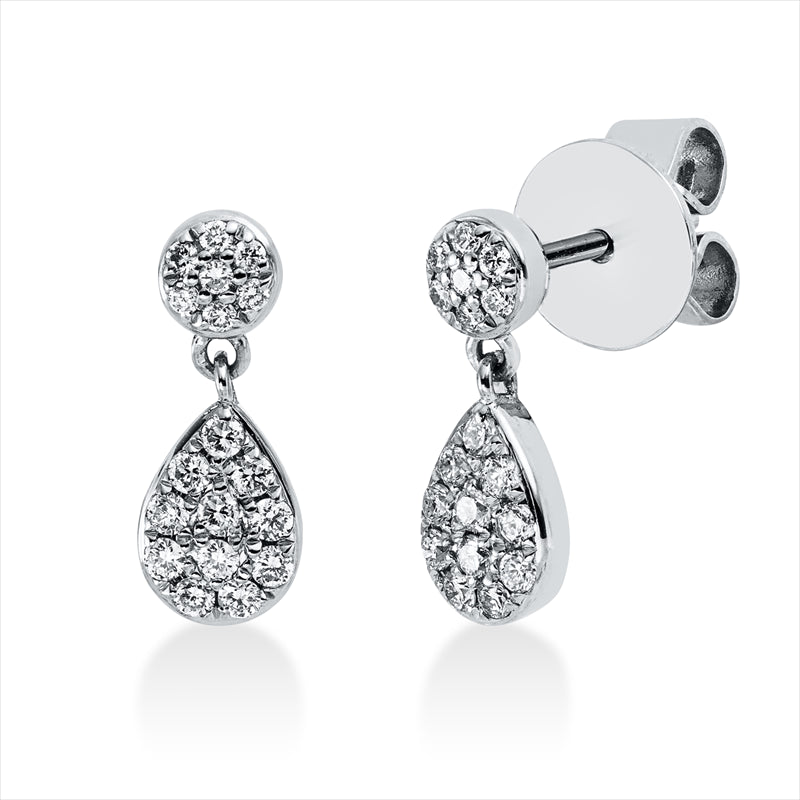 Ohrschmuck    aus 750/-18 Karat Weißgold mit 36 Diamanten 0