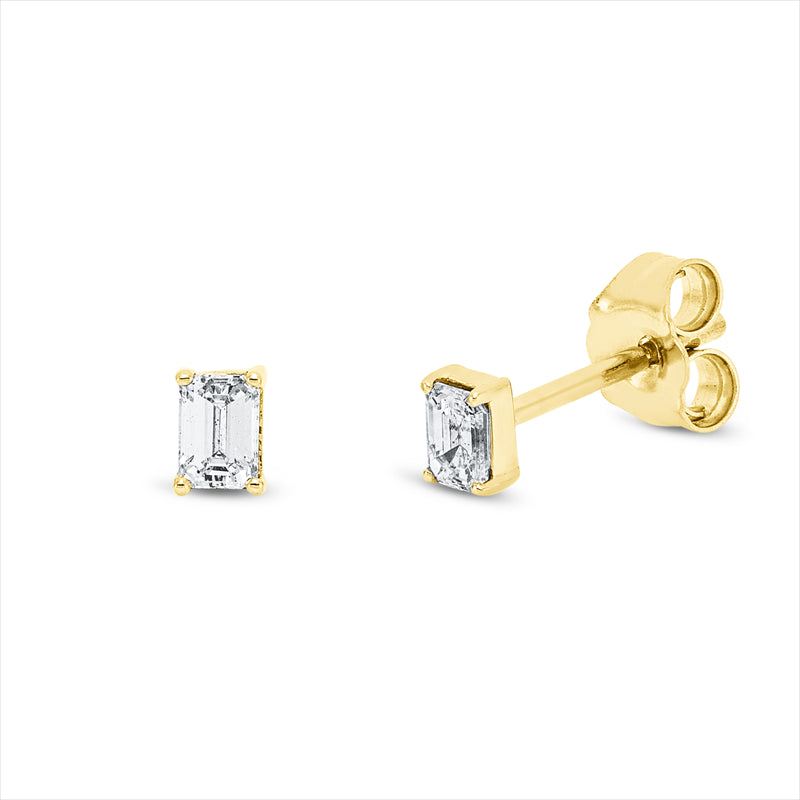 Ohrstecker    aus 750/-18 Karat Gelbgold mit 2 Diamanten 0