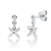 Ohrschmuck    aus 750/-18 Karat Weißgold mit 14 Diamanten 0