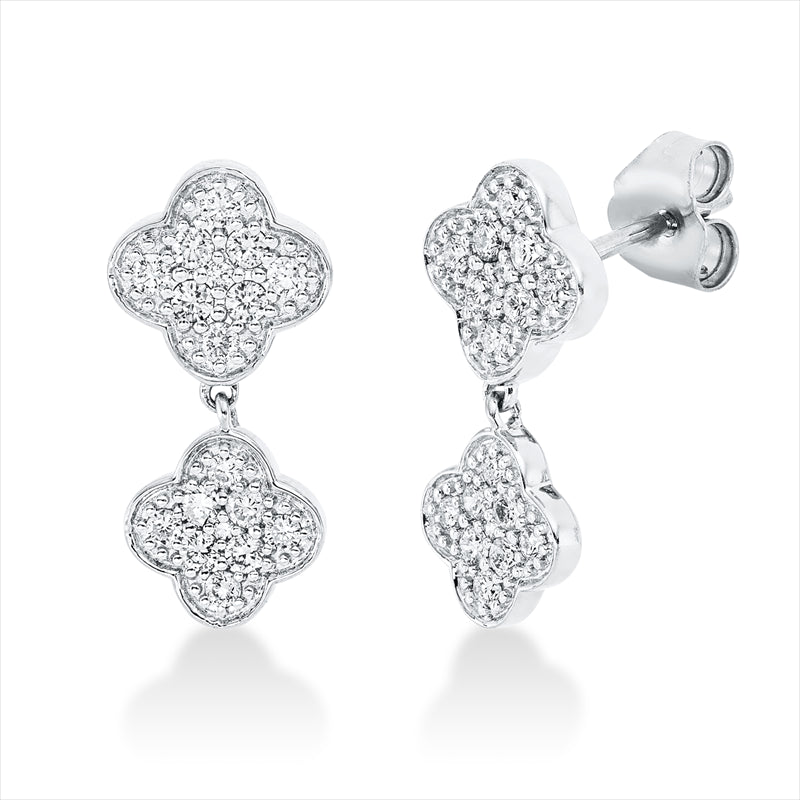 Ohrschmuck    aus 750/-18 Karat Weißgold mit 36 Diamanten 0