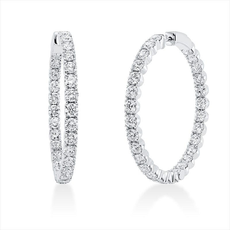 Creolen    aus 750/-18 Karat Weißgold mit 56 Diamanten 8