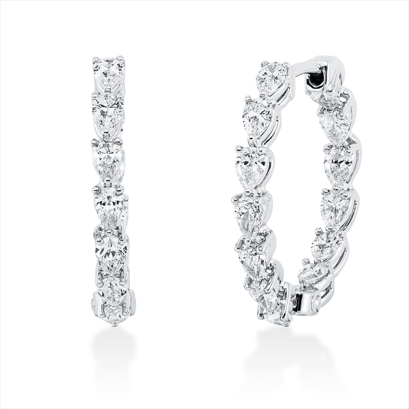 Creolen    aus 750/-18 Karat Weißgold mit 26 Diamanten 1