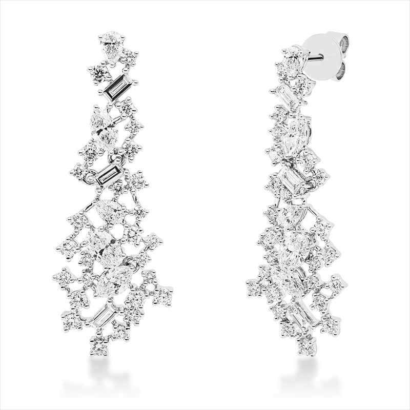 Ohrschmuck    aus 750/-18 Karat Weißgold mit 68 Diamanten 2