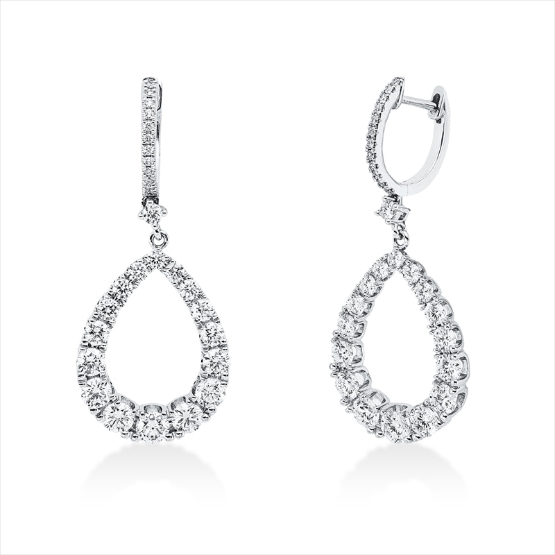 Ohrschmuck    aus 750/-18 Karat Weißgold mit 58 Diamanten 2