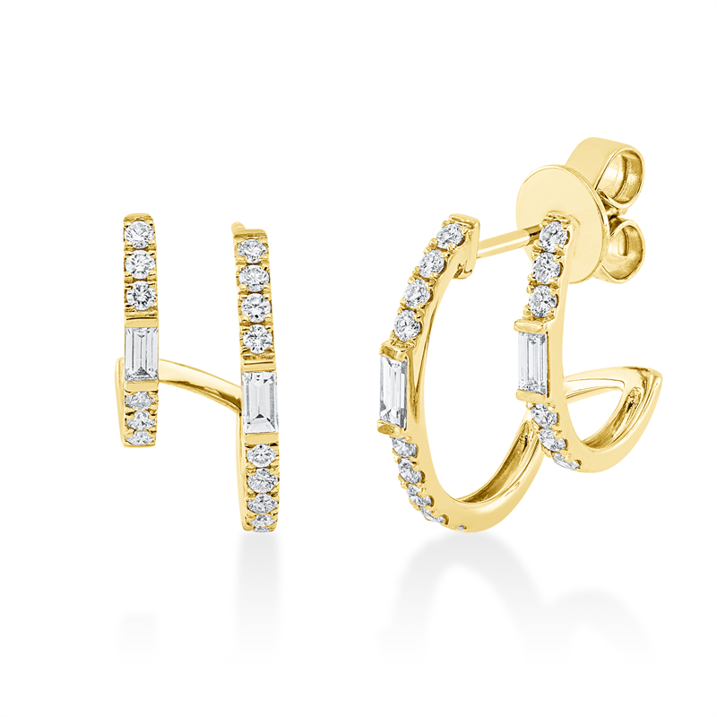 Ohrschmuck    aus 750/-18 Karat Gelbgold mit 34 Diamanten 0