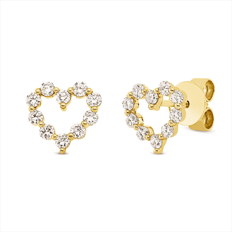 Ohrstecker    aus 750/-18 Karat Gelbgold mit 20 Diamanten 0