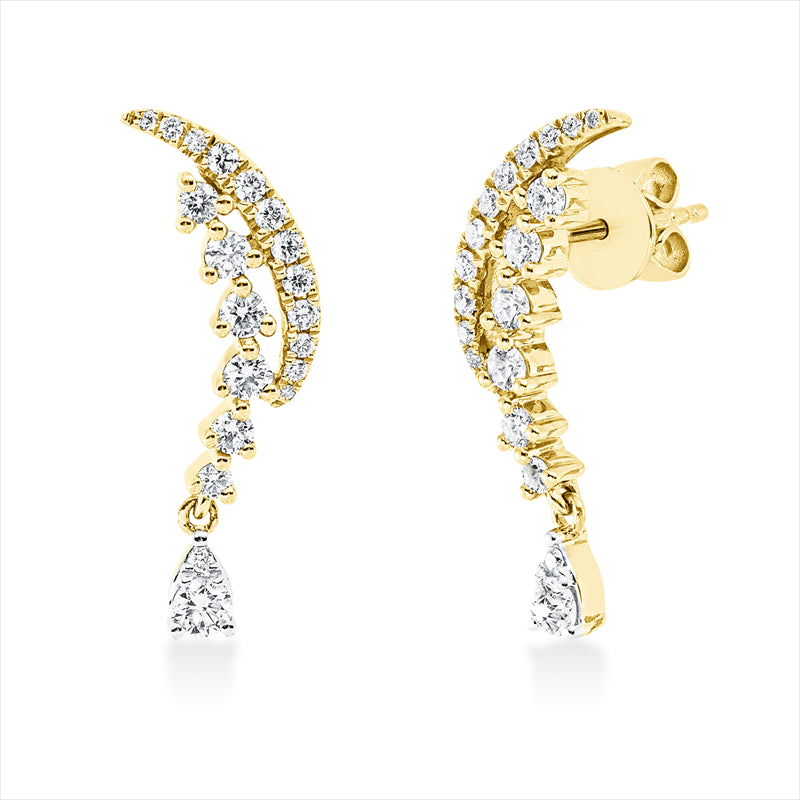 Ohrschmuck    aus 750/-18 Karat Gelbgold mit 40 Diamanten 0