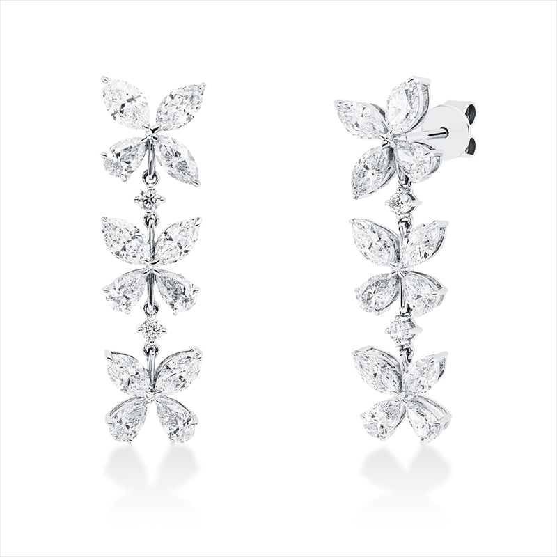 Ohrschmuck    aus 750/-18 Karat Weißgold mit 28 Diamanten 2