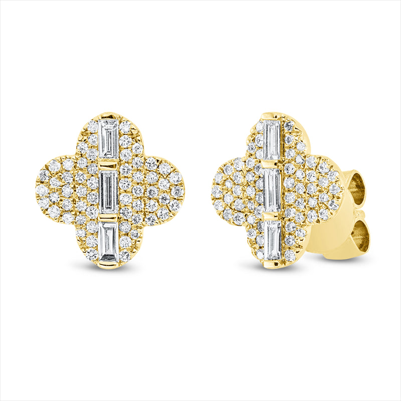 Ohrstecker    aus 750/-18 Karat Gelbgold mit 122 Diamanten 0